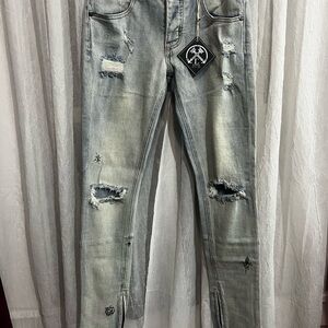 Civil Regime Trendy Distressed Gray Skinny Jeans